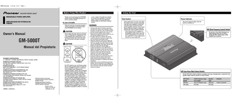 Pioneer GM-5000T owner's manual