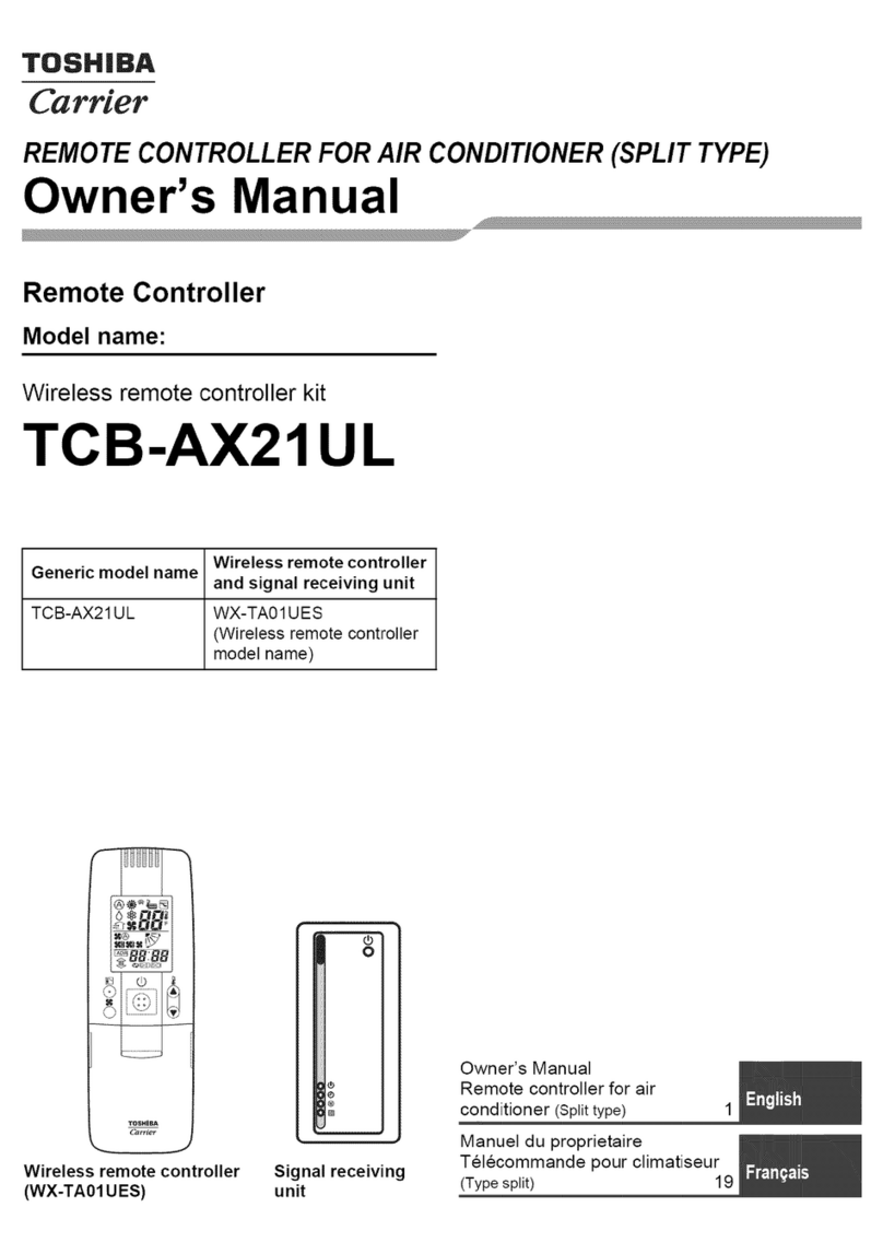 Toshiba Carrier TCB-AX21UL User manual Toshiba Carrier TCB-AX21UL User manual