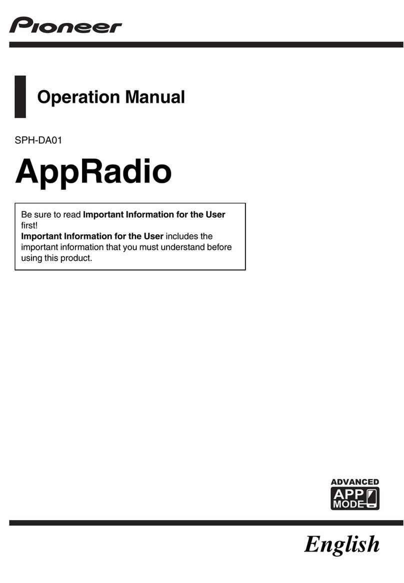 Pioneer AppRadio SPH-DA01 User manual