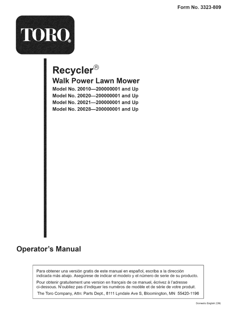 Toro Recycler 20010 User manual