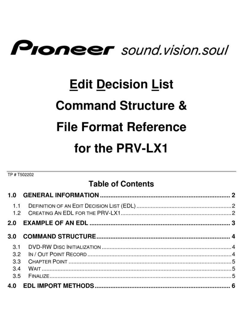 Pioneer PRV-LX1 User manual