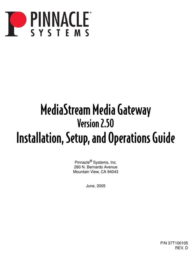 Pinnacle 37T100105 Installation & operation guide