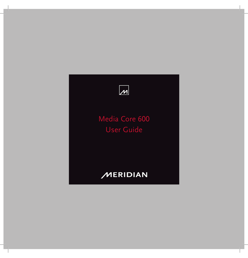 Meridian Media Core 600 User manual Meridian Media Core 600 User manual