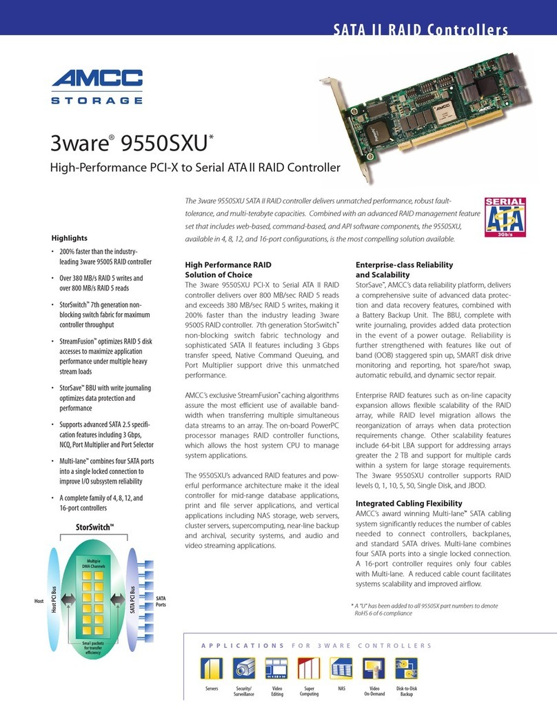 AMCC 3ware 9550SXU-16M specification