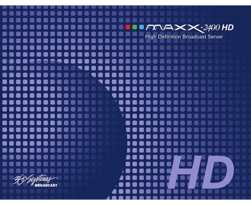 360 Systems MAXX-2400-HD User manual