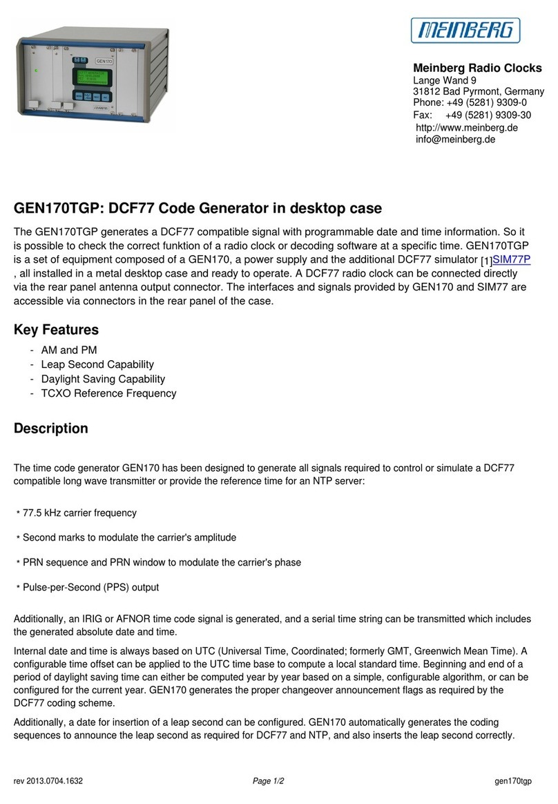 Meinberg GEN170TGP Information sheet
