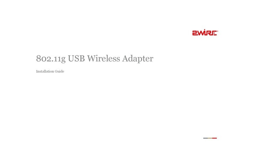 2-Wire 802.11g USB Wireless Adapter User manual