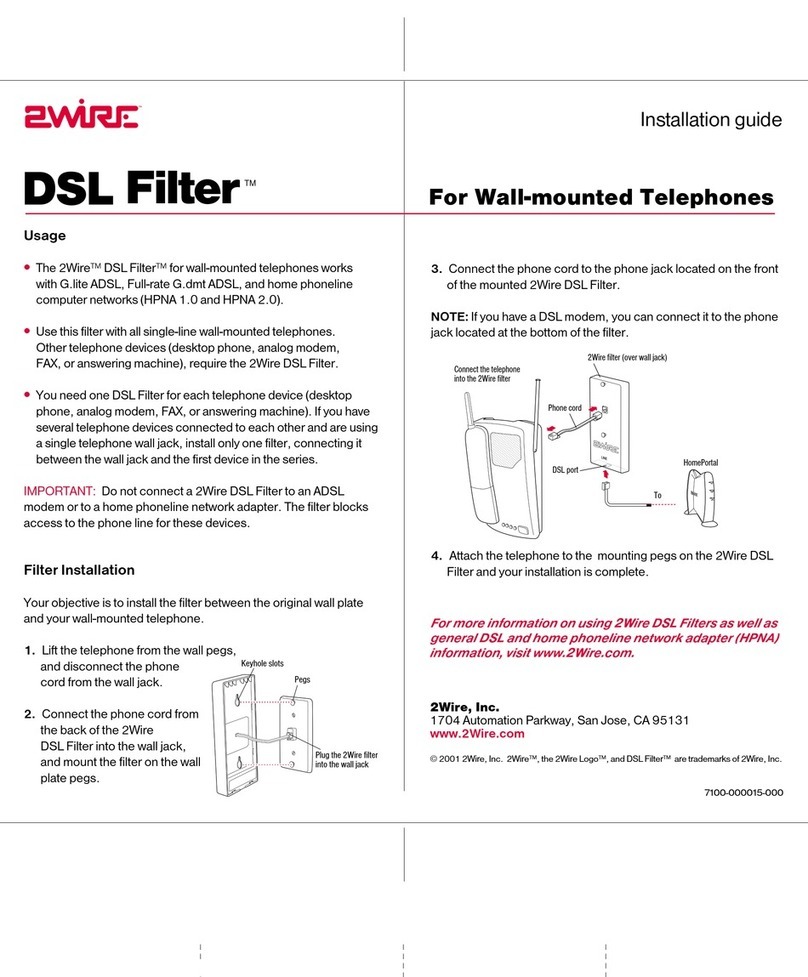 2-Wire DSL Filter User manual