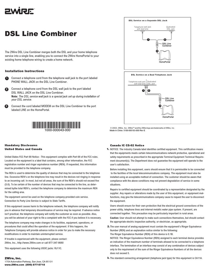 2-Wire DSL Line Combiner manual