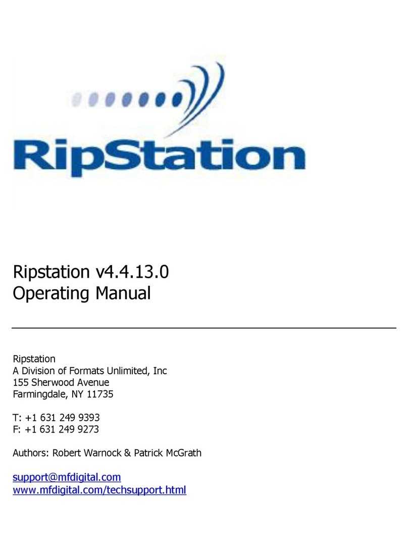 MF DIGITAL Ripstation series operating manual