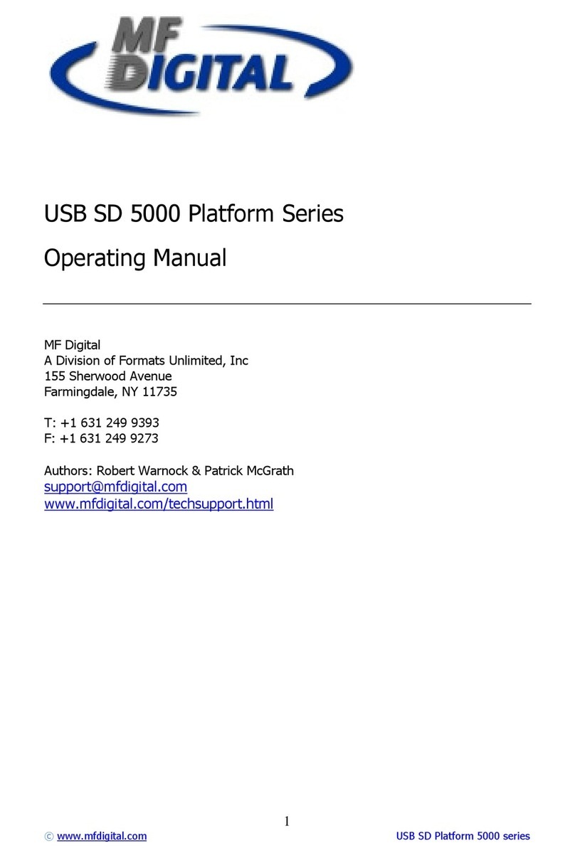MF DIGITAL 5000 Platform Series User manual