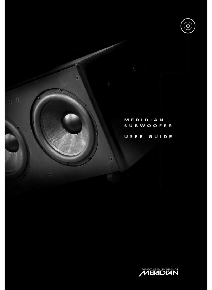 Meridian SW1600 User manual