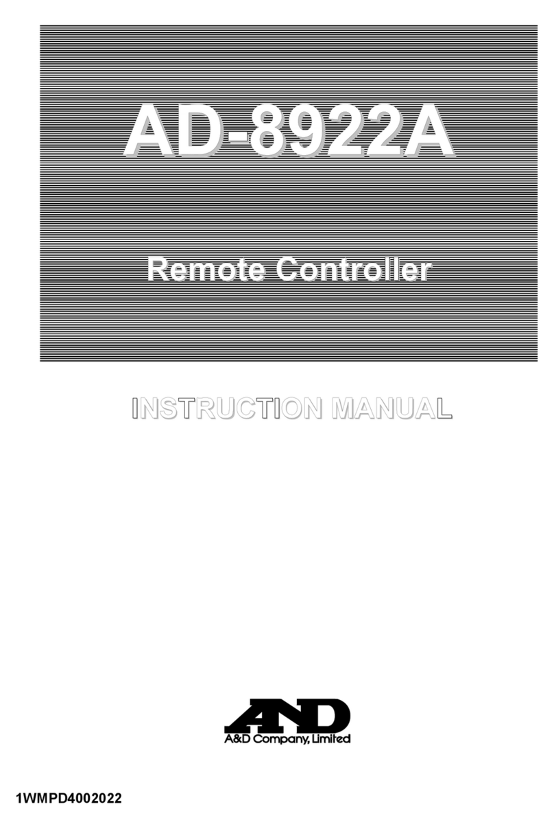 A&D AD-8922A User manual