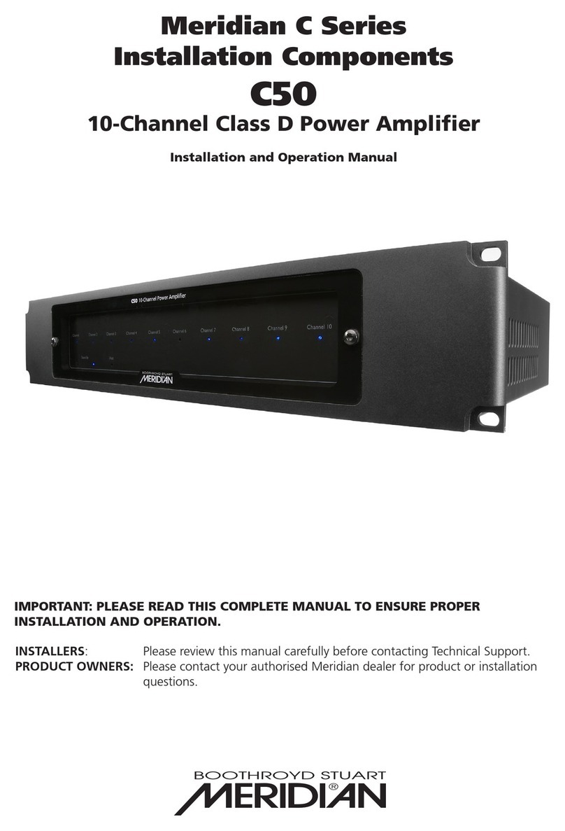 Meridian C50 User manual