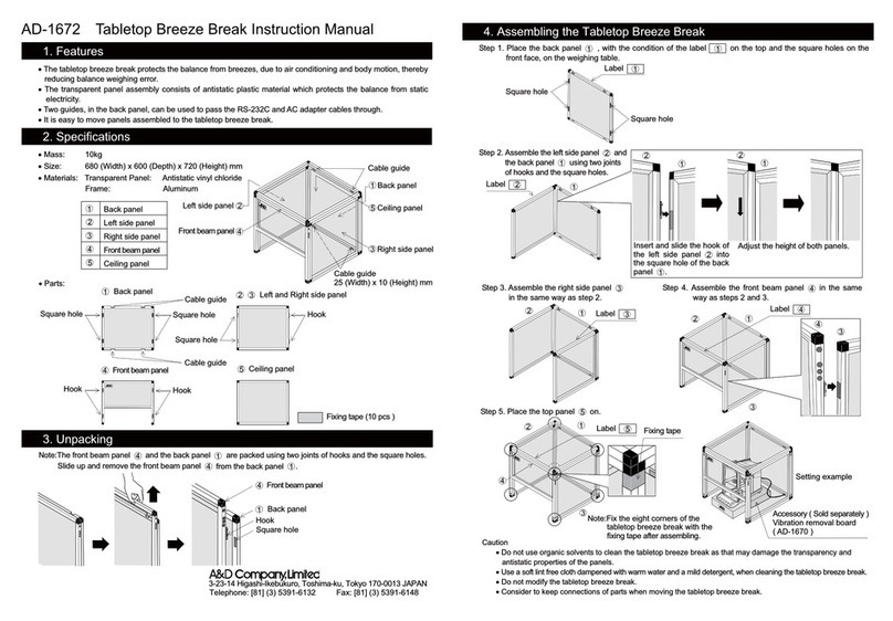 A&D AD-1672 instruction manual