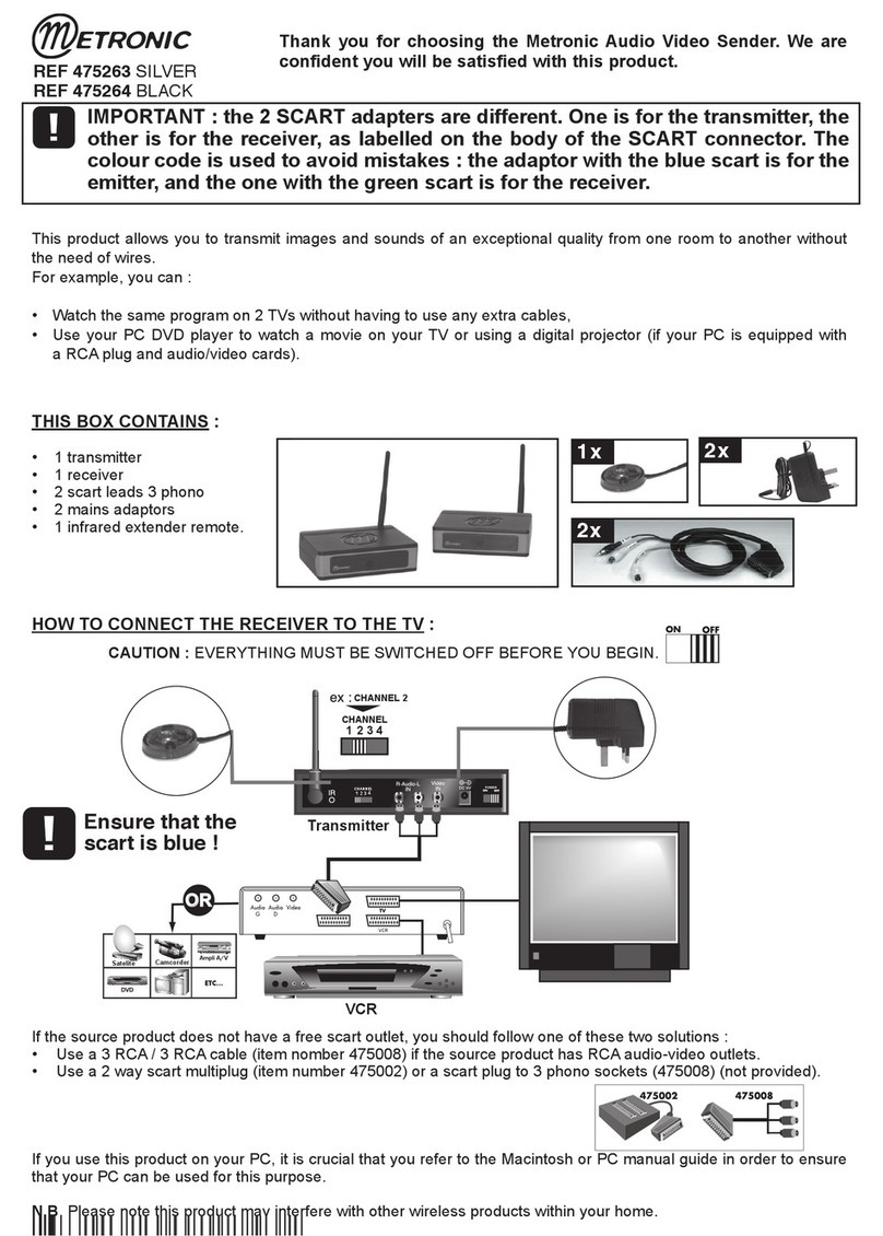 Metronic 475263 manual