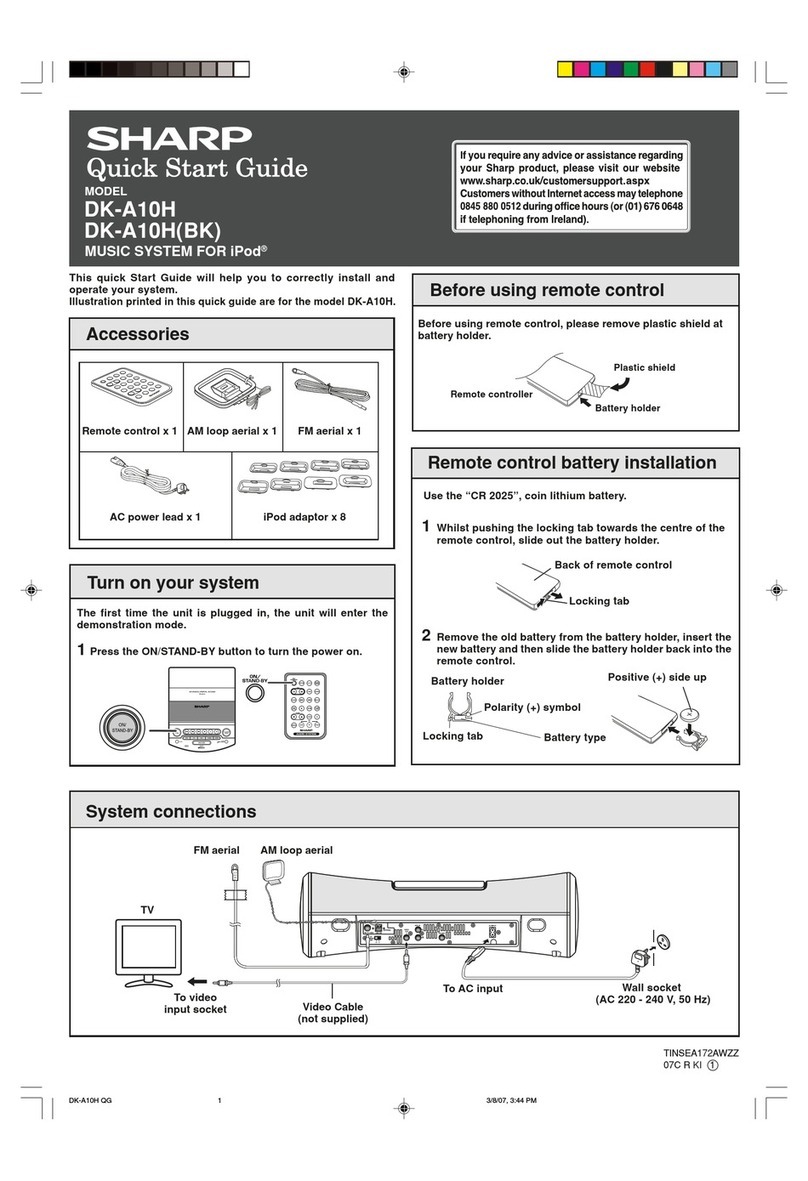 Sharp DK-A10H User manual
