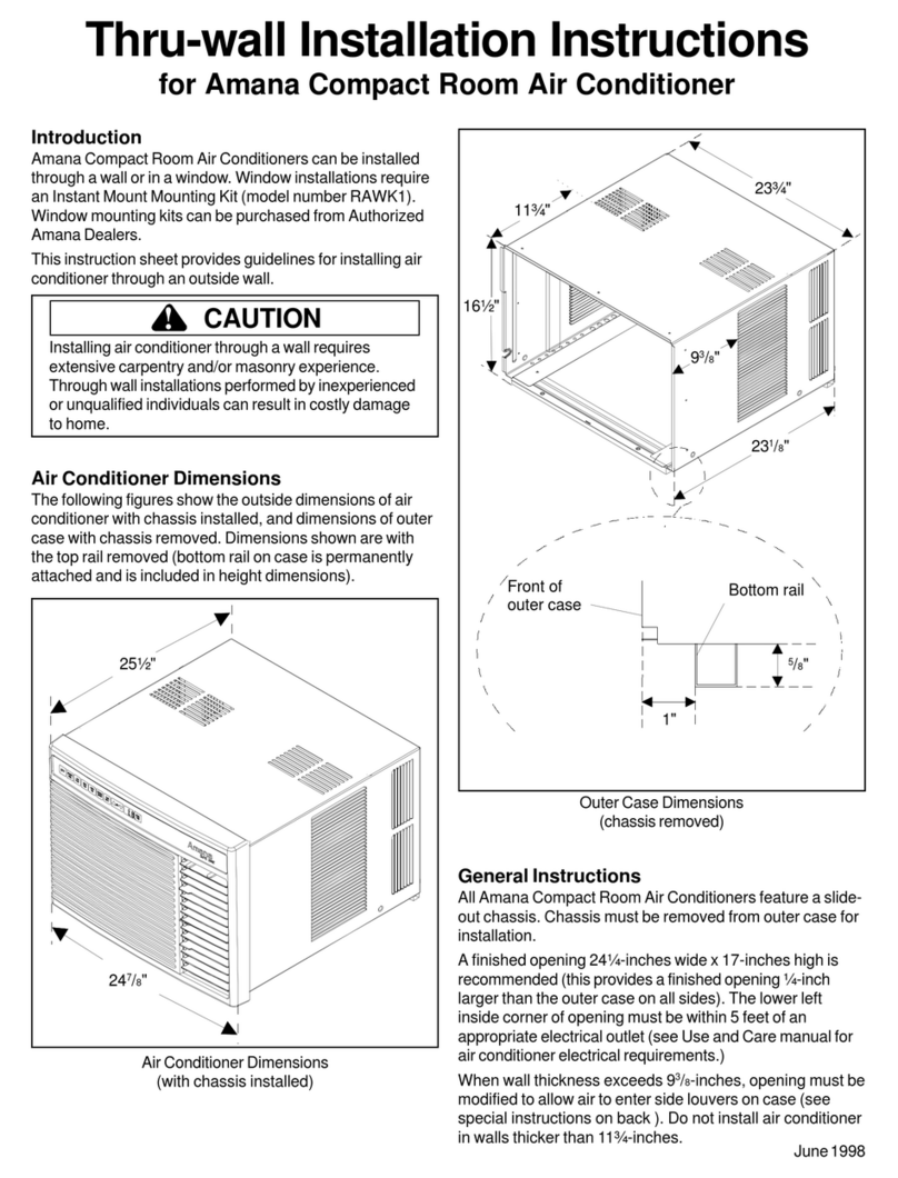 Amana Thru-wall installation instructions