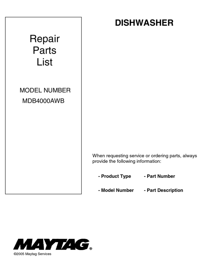 Maytag MDB4000AWB Repair parts list