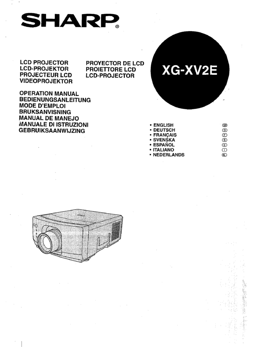 Sharp XG-XV2E User manual