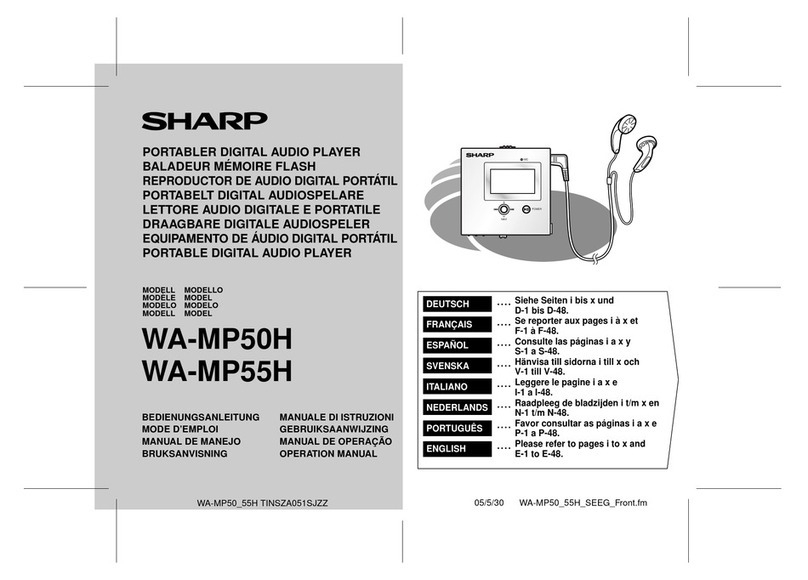 Sharp WA-MP50H User manual Sharp WA-MP50H User manual