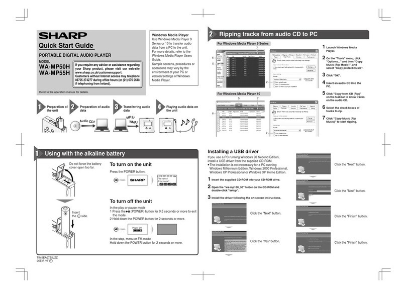 Sharp WA-MP50H User manual Sharp WA-MP50H User manual