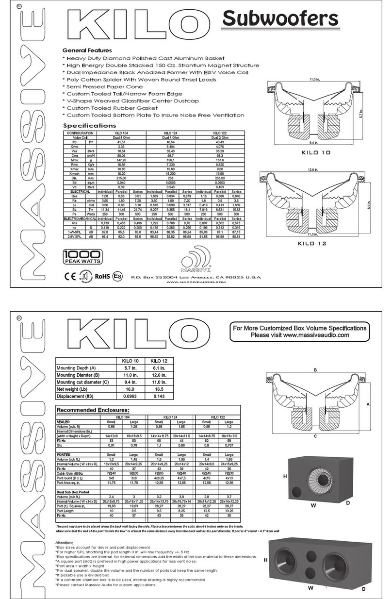 Massive Audio KILO 104 specification