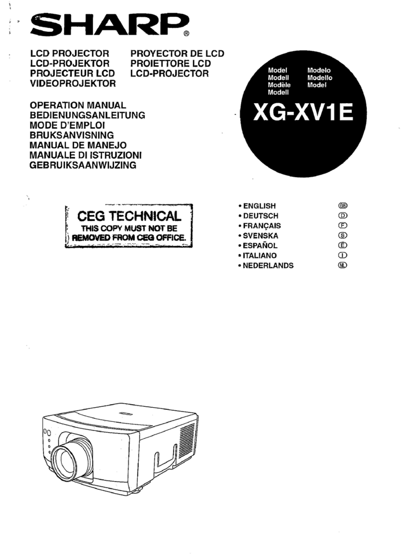 Sharp XG-XV1E User manual