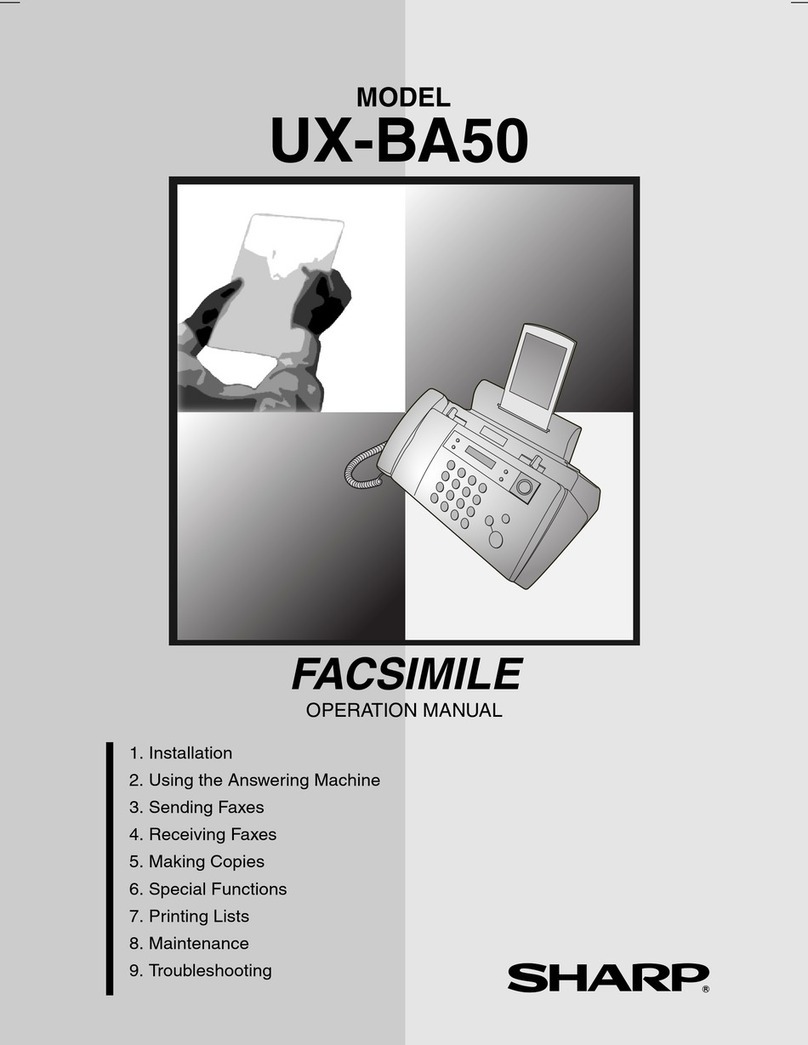 Sharp UX-BA50 User manual Sharp UX-BA50 User manual