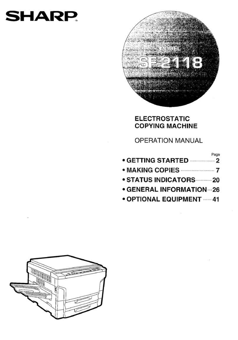 Sharp SF-2118 User manual Sharp SF-2118 User manual