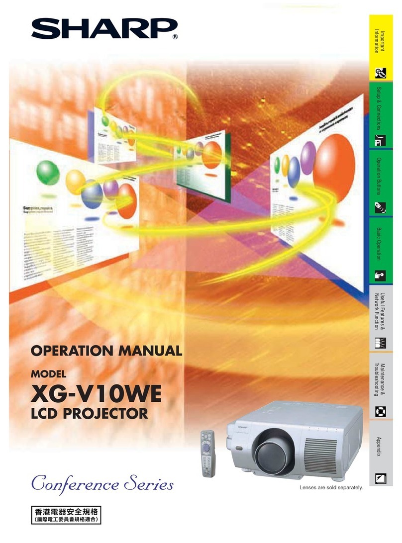 Sharp XG-V10WE User manual