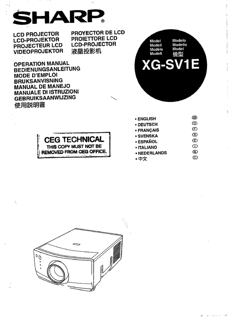 Sharp XG-SV1E User manual