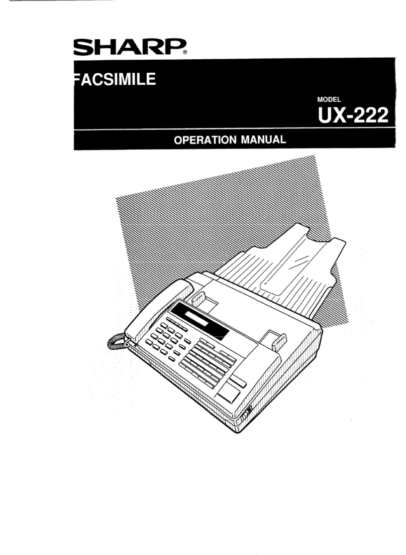 Sharp UX-222 Operation manual