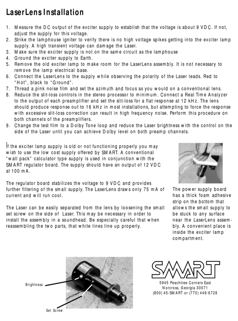 SMART Laser Lens installation guide SMART Laser Lens installation guide