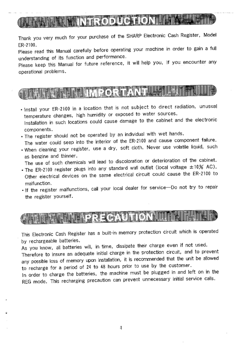 Sharp ER-2100 Operation manual
