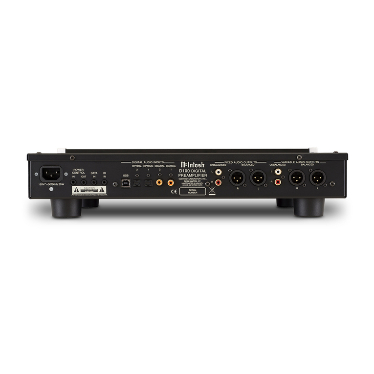 McIntosh D100 Instruction manual