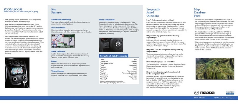 Mazda CX-7 Navigation System User manual