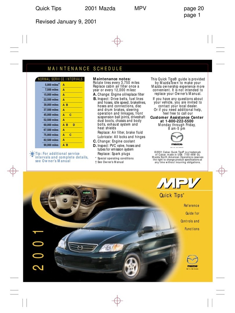 Mazda 2004 MPV Assembly instructions