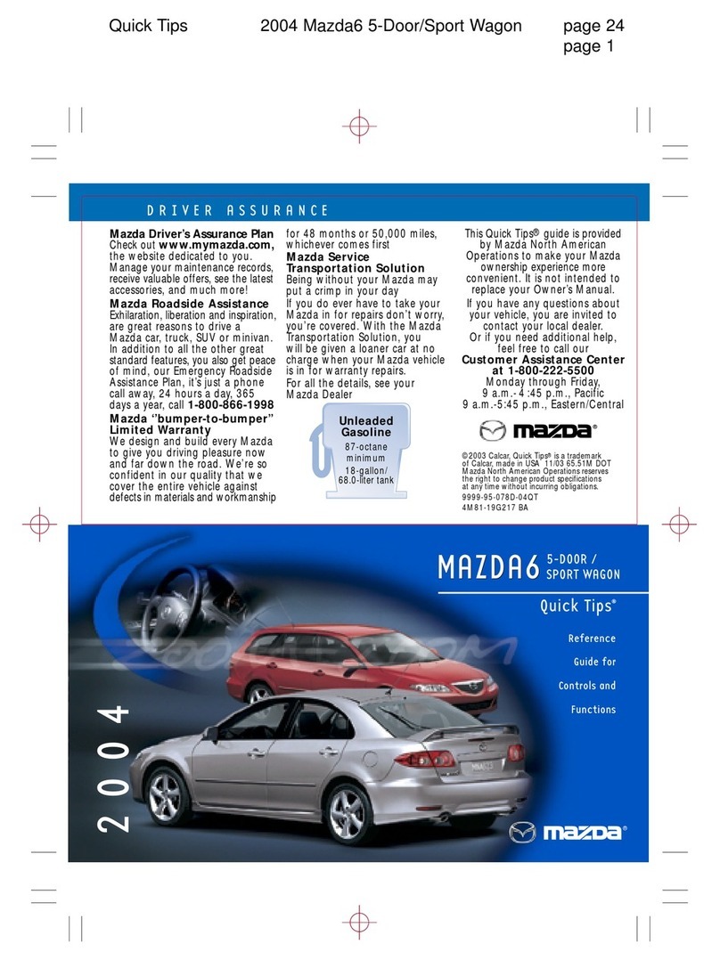 Mazda 2005 6 5-DOOR Assembly instructions