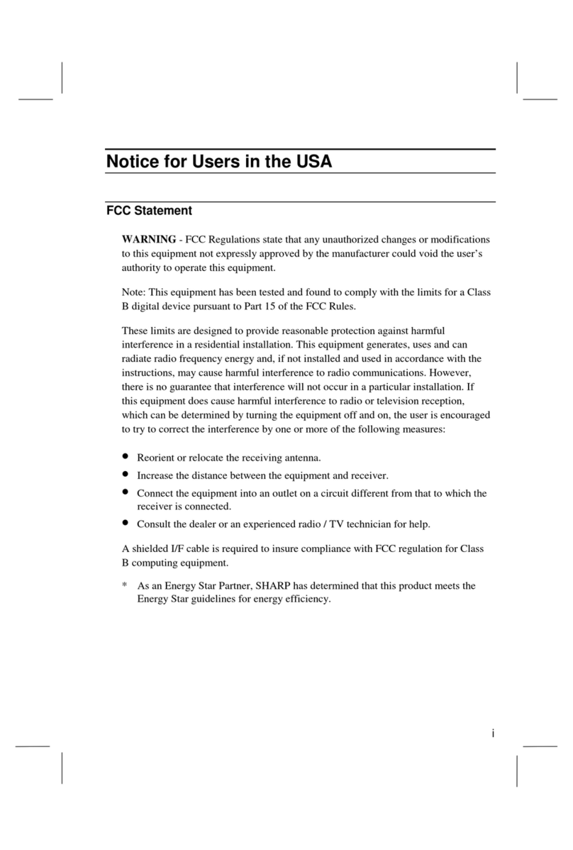 Sharp PC-9080 User manual