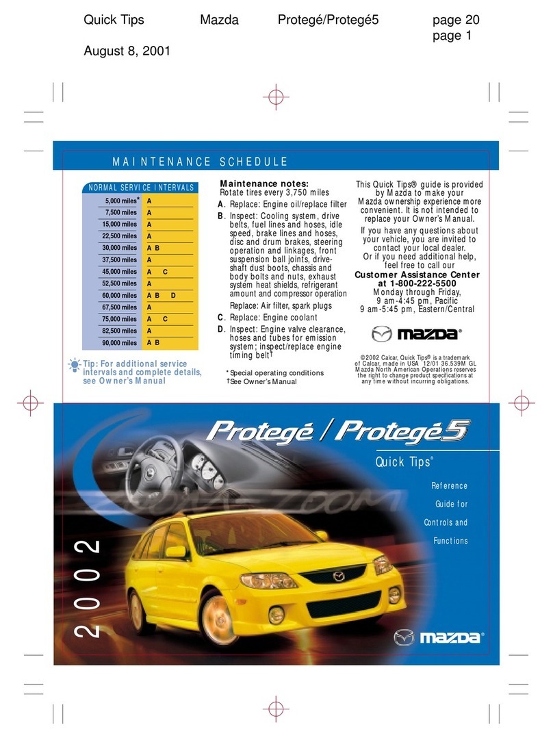Mazda Protege Assembly instructions