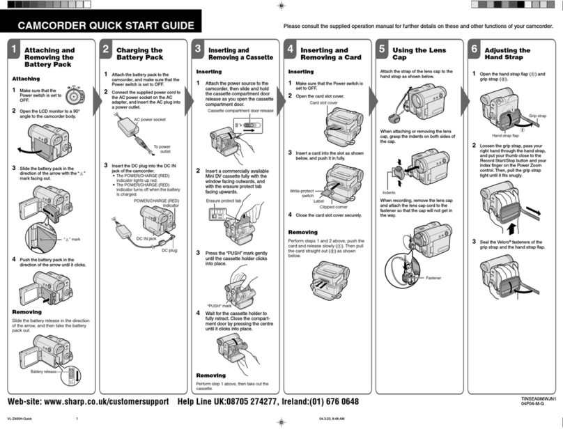 Sharp VL-Z500H quick start guide