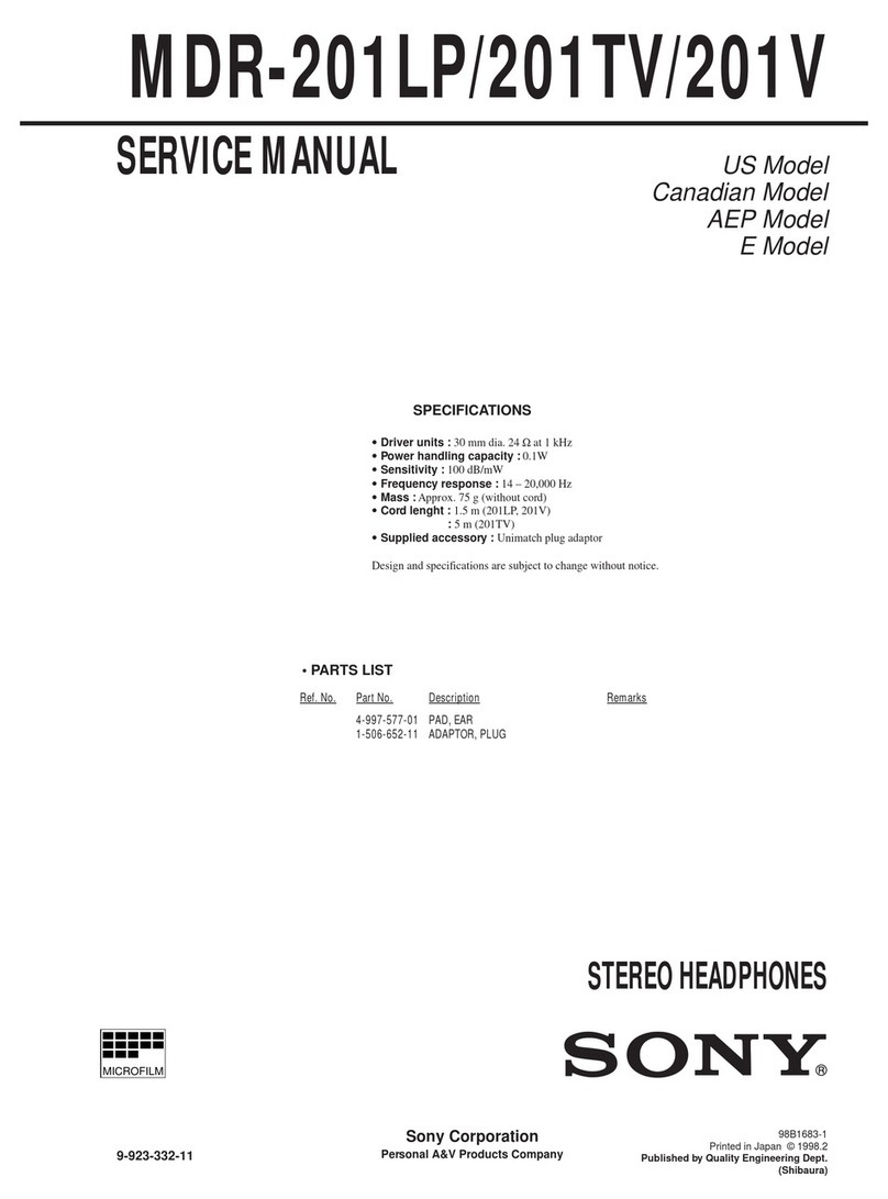 Sony MDR-201V Service manual