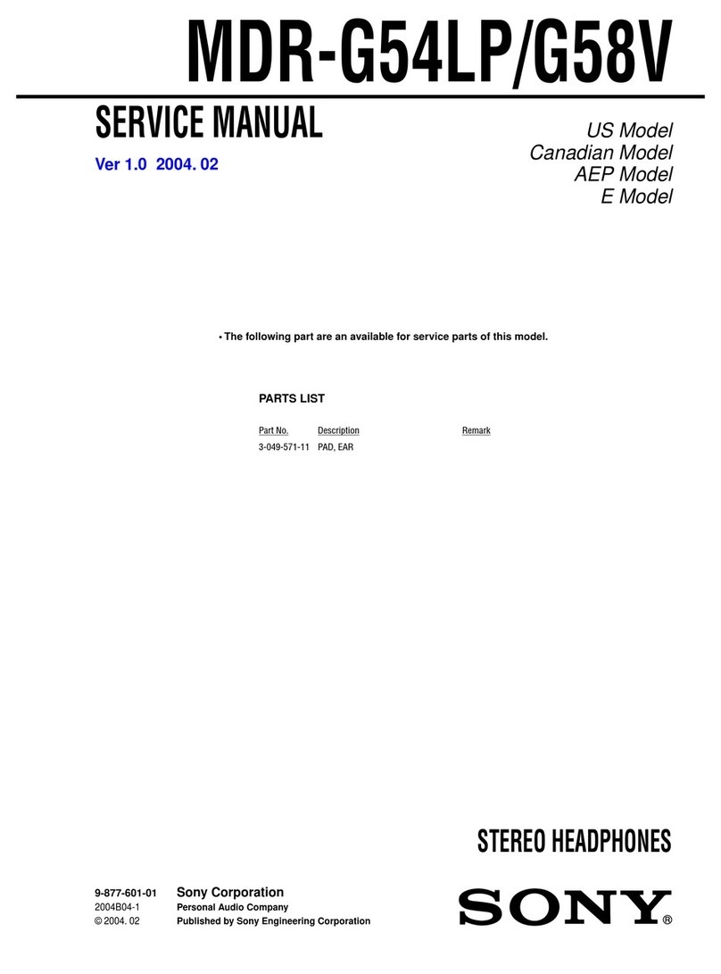Sony MDR-G54LP - Headphones - Behind-the-neck User manual Sony MDR-G54LP - Headphones - Behind-the-neck User manual