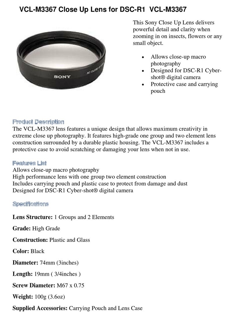 Sony VCL-M3367 specification