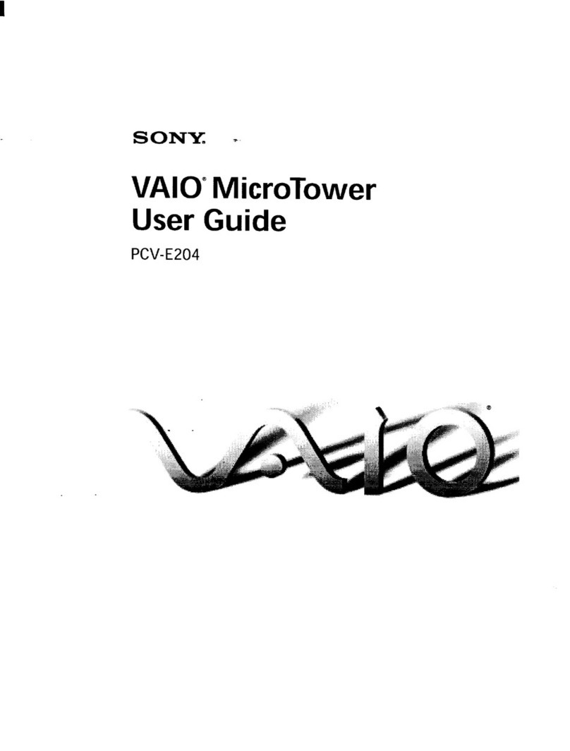 Sony VAIO PCV-E204 User manual Sony VAIO PCV-E204 User manual
