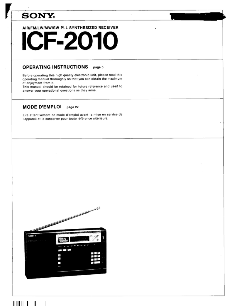 Sony icf 2010 operating instructions