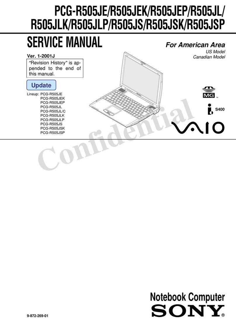 Sony VAIO PCG-R505JS User manual