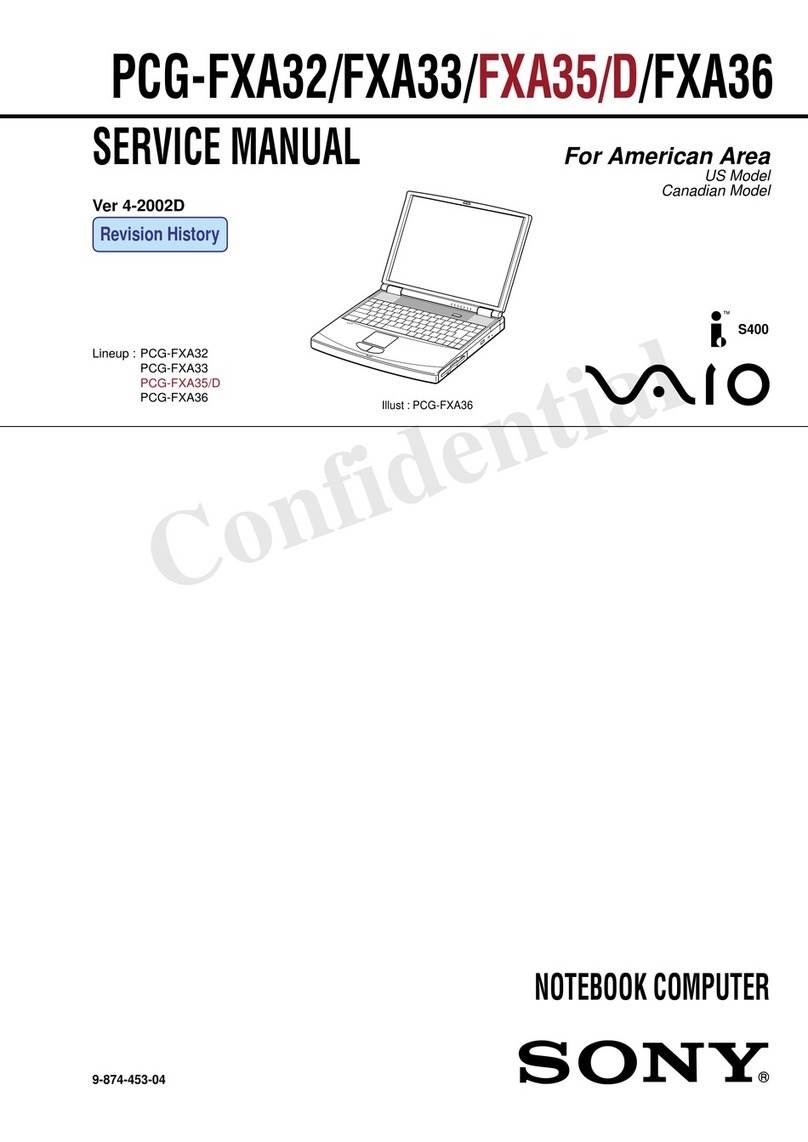 Sony VAIO PCG-FXA32 User manual