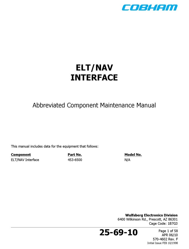 COBHAM ELT/NAV INTERFACE Abbreviated component maintenance manual